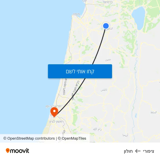 מפת ציפורי לחולון