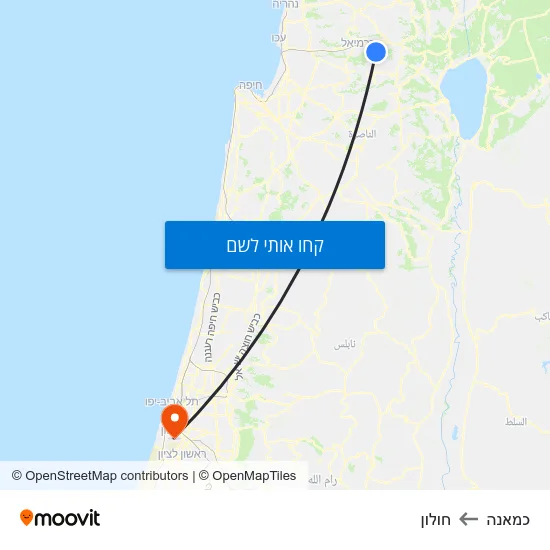 מפת כמאנה לחולון