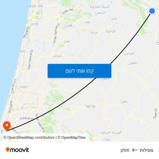 מפת מסילות לחולון