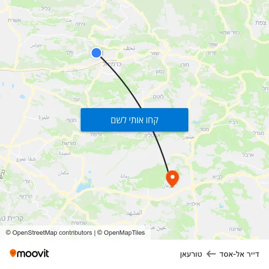 מפת דייר אל-אסד לטורעאן