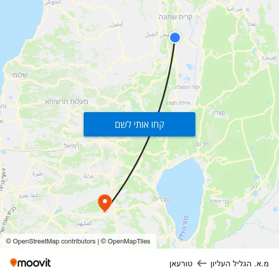 מפת מ.א. הגליל העליון לטורעאן