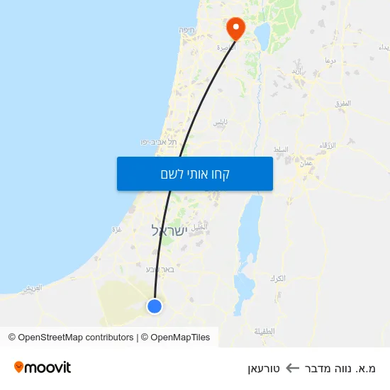 מפת מ.א. נווה מדבר לטורעאן