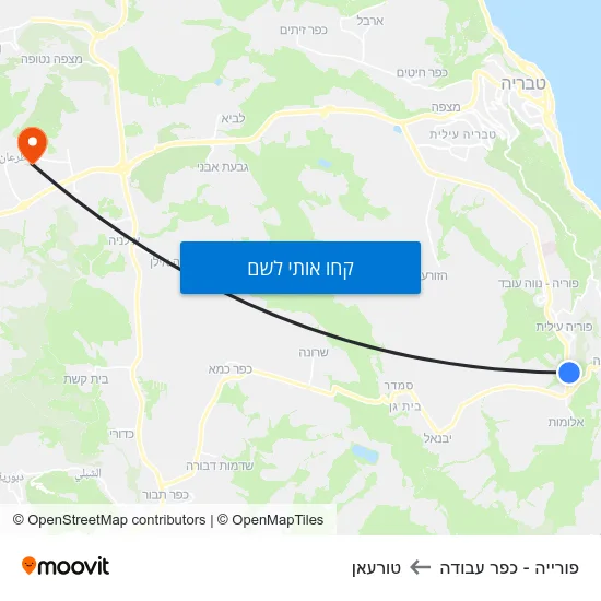 מפת פורייה - כפר עבודה לטורעאן