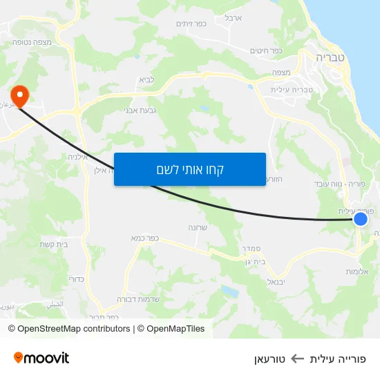 מפת פורייה עילית לטורעאן
