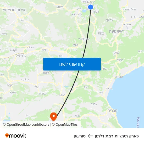 מפת פארק תעשיות רמת דלתון לטורעאן