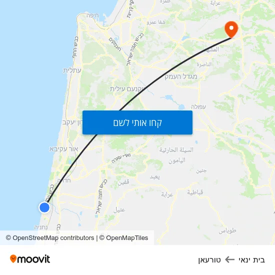מפת בית ינאי לטורעאן