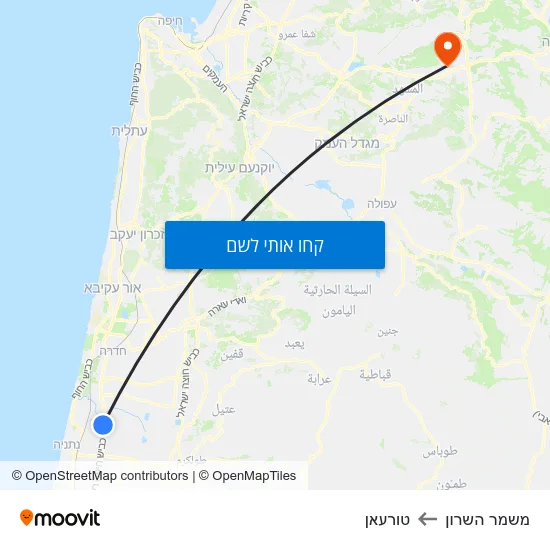 מפת משמר השרון לטורעאן