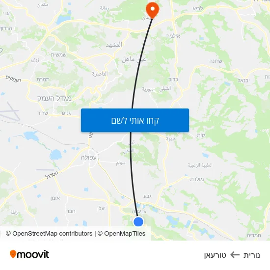 מפת נורית לטורעאן