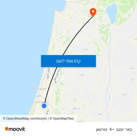 מפת באר יעקב לטורעאן