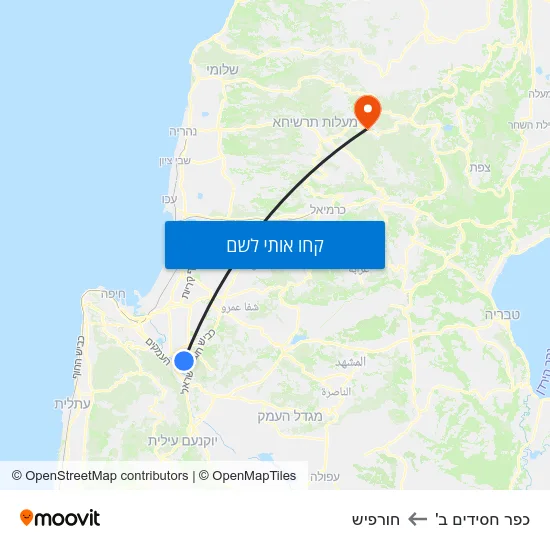מפת כפר חסידים ב' לחורפיש