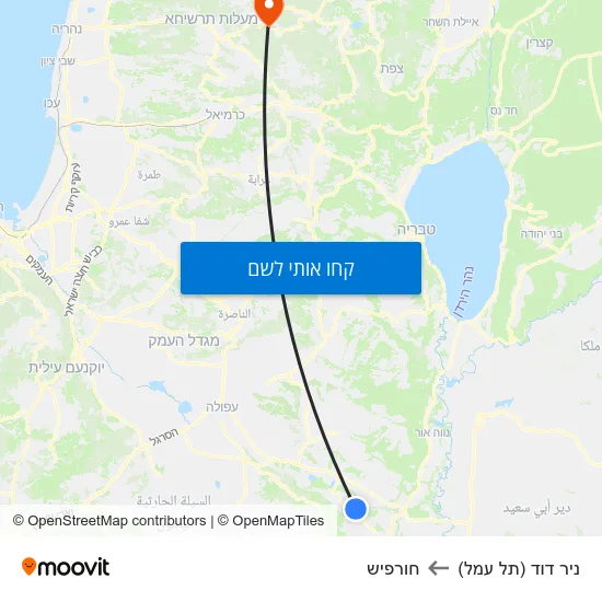 מפת ניר דוד (תל עמל) לחורפיש