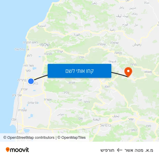 מפת מ.א. מטה אשר לחורפיש