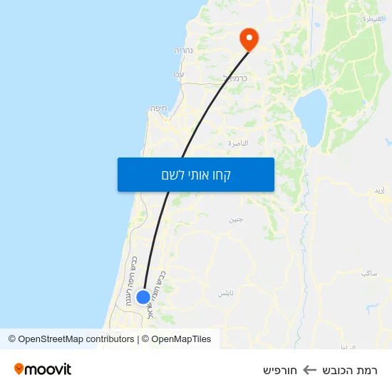 מפת רמת הכובש לחורפיש