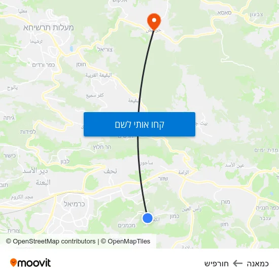 מפת כמאנה לחורפיש