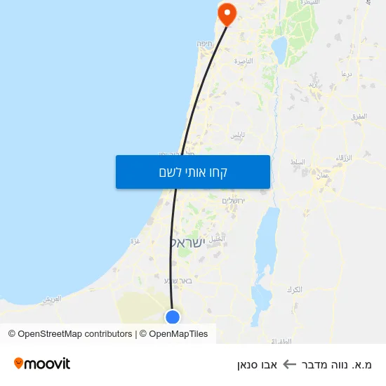 מפת מ.א. נווה מדבר לאבו סנאן