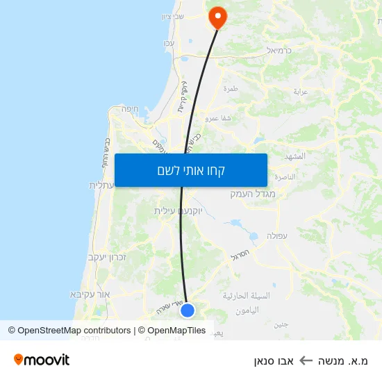 מפת מ.א. מנשה לאבו סנאן