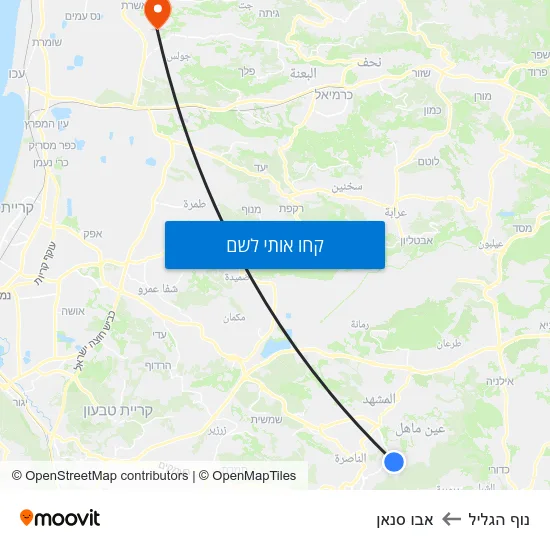 מפת נוף הגליל לאבו סנאן