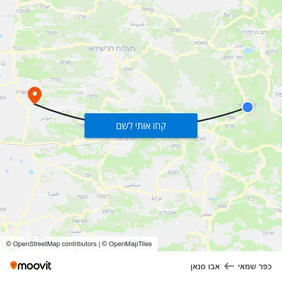 מפת כפר שמאי לאבו סנאן