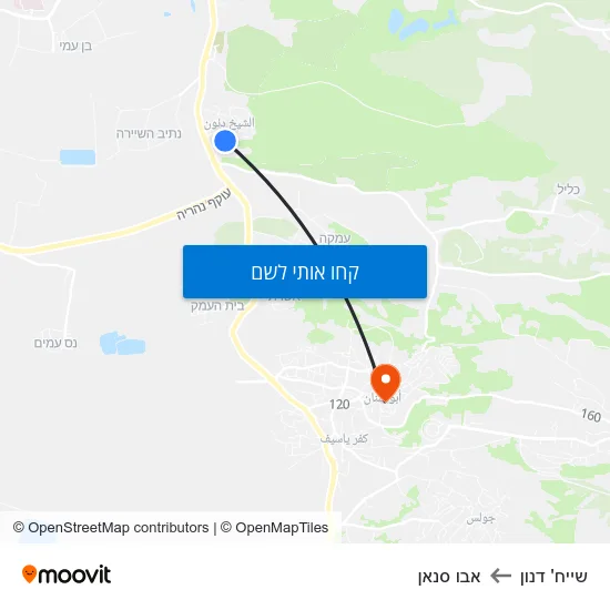 מפת שייח' דנון לאבו סנאן