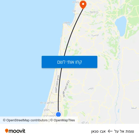 מפת צומת אל על לאבו סנאן