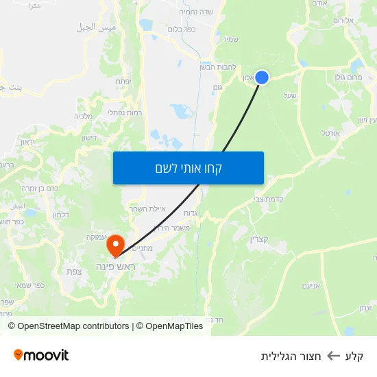 מפת קלע לחצור הגלילית