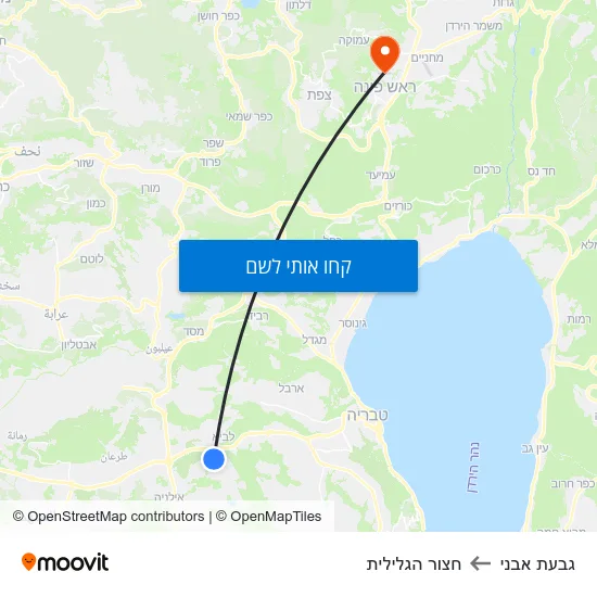 מפת גבעת אבני לחצור הגלילית