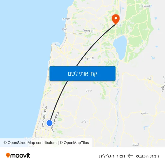 מפת רמת הכובש לחצור הגלילית