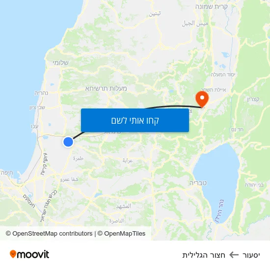מפת יסעור לחצור הגלילית