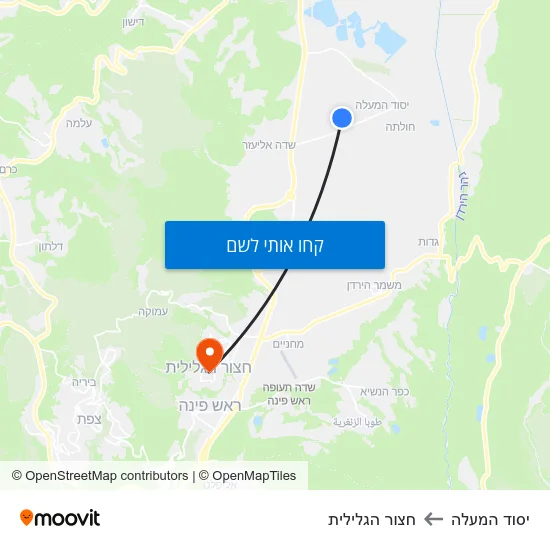 מפת יסוד המעלה לחצור הגלילית