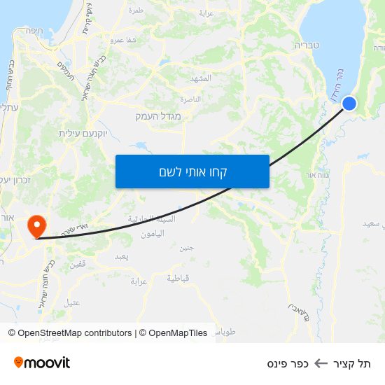 מפת תל קציר לכפר פינס