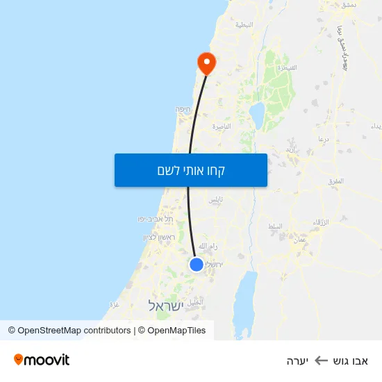 מפת אבו גוש ליערה