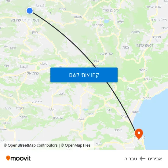מפת אבירים לטבריה