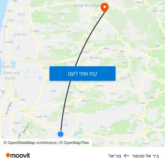 מפת ביר אל-מכסור לצוריאל