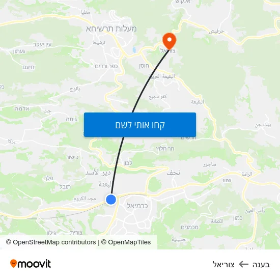 מפת בענה לצוריאל