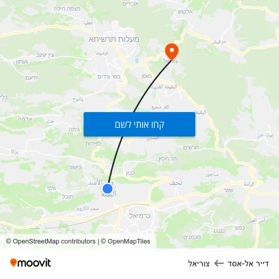 מפת דייר אל-אסד לצוריאל