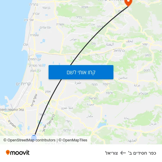 מפת כפר חסידים ב' לצוריאל