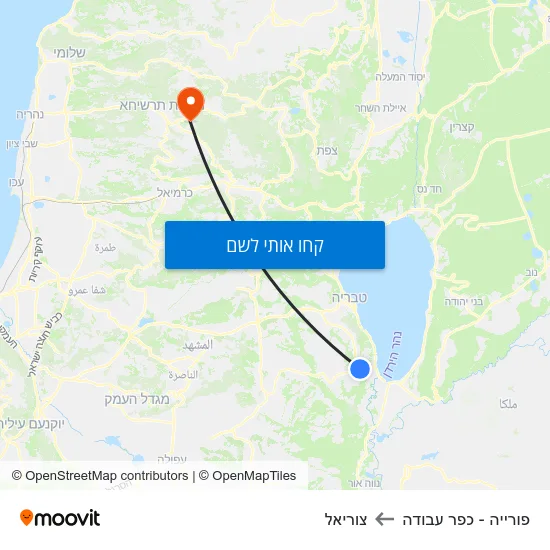 מפת פורייה - כפר עבודה לצוריאל