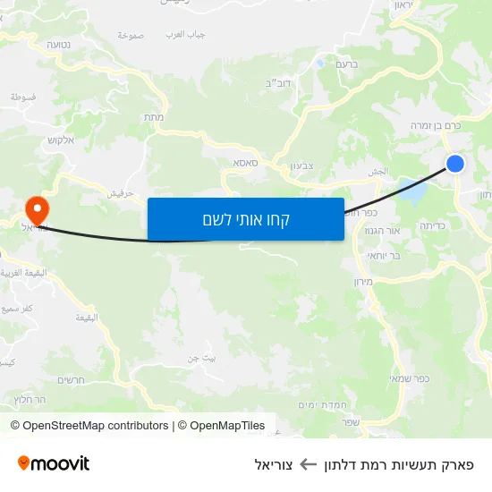 מפת פארק תעשיות רמת דלתון לצוריאל