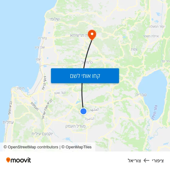 מפת ציפורי לצוריאל