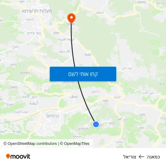 מפת כמאנה לצוריאל