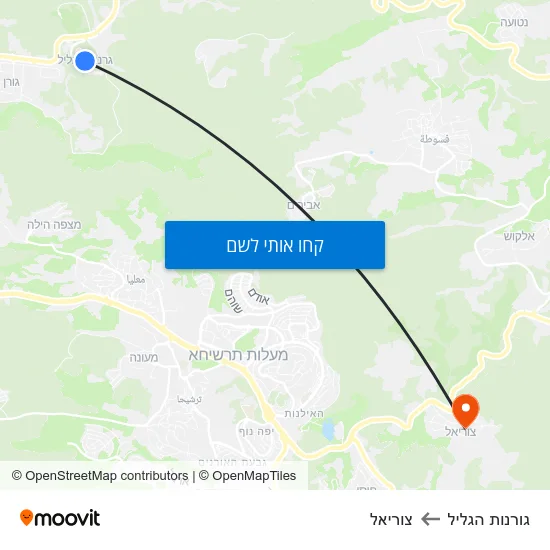 מפת גורנות הגליל לצוריאל