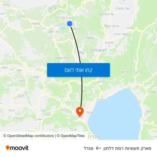 מפת פארק תעשיות רמת דלתון למגדל