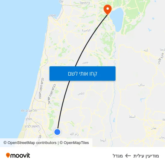 מפת מודיעין עילית למגדל