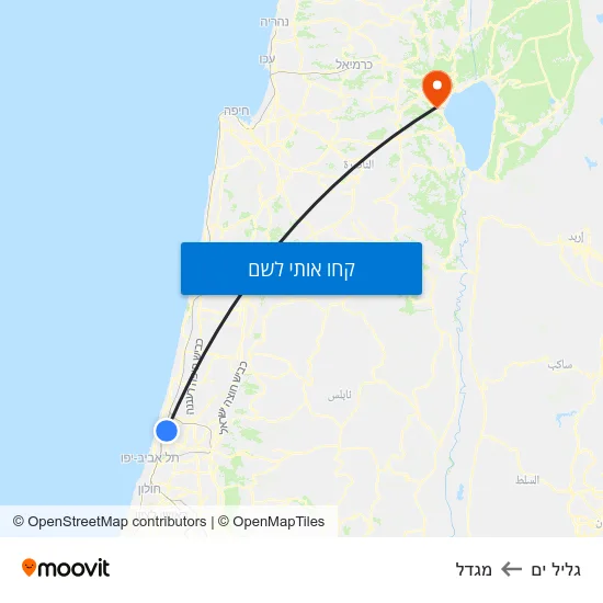 מפת גליל ים למגדל