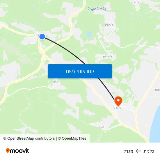 מפת כלנית למגדל