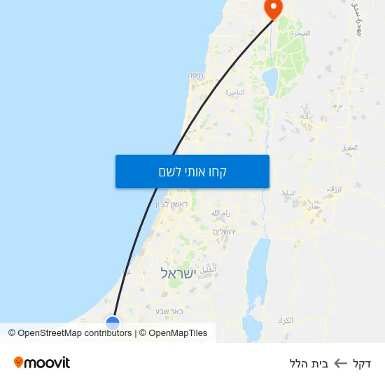 מפת דקל לבית הלל