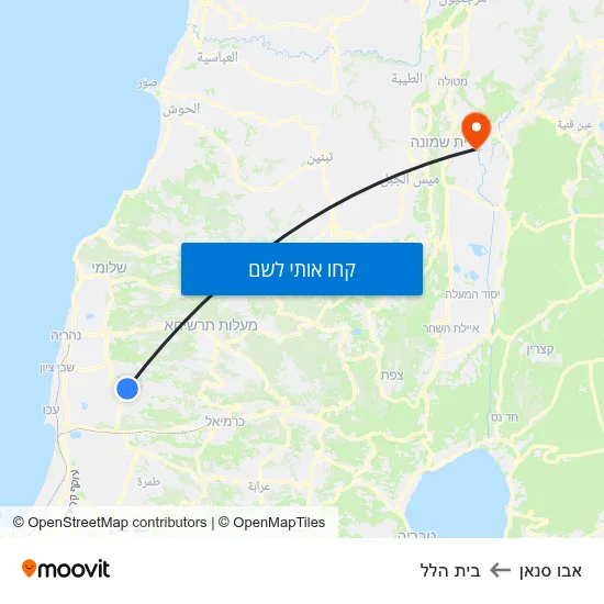 מפת אבו סנאן לבית הלל