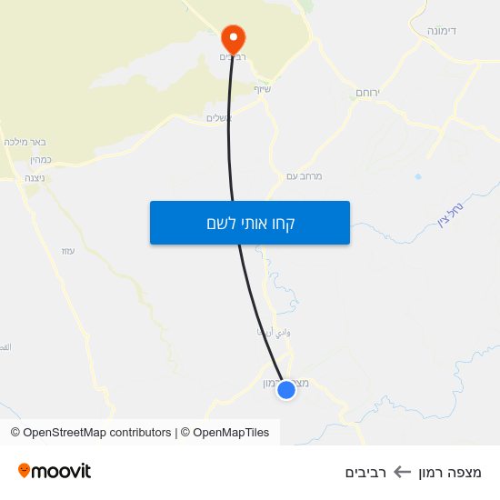 מפת מצפה רמון לרביבים