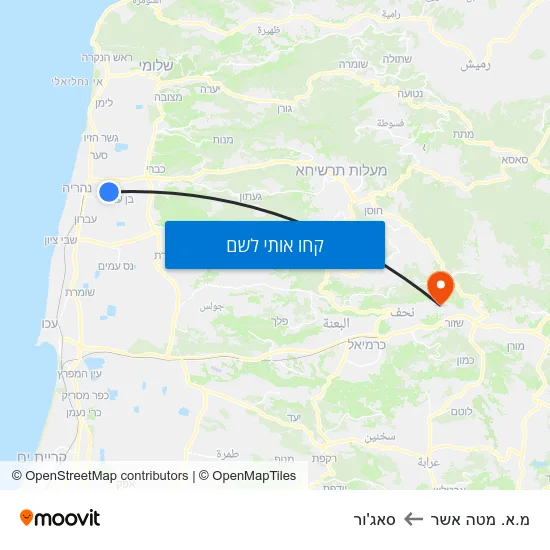 מפת מ.א. מטה אשר לסאג'ור