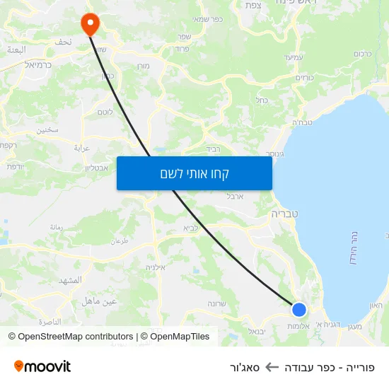 מפת פורייה - כפר עבודה לסאג'ור